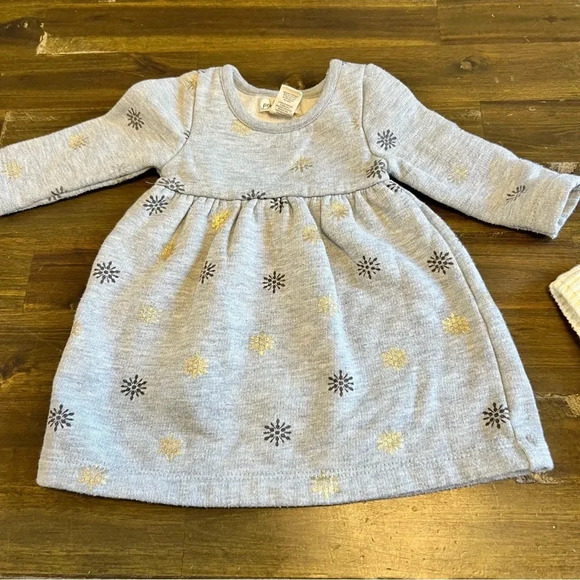 Peek Little Peanut Bundle Heart Knit Sweater Snowflake Dress small XS 3 months - Picture 7 of 7